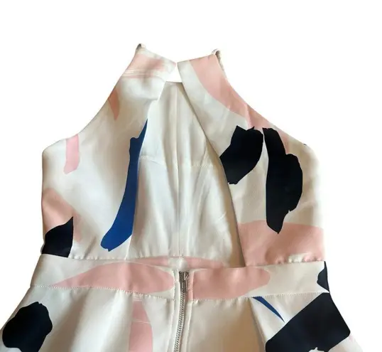 Elliatt Headway Abstract Print Scuba Skater Dress Mini Open Back Size Medium