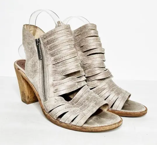 Donald Pliner Kasia Metallic Open Toe Cutout Heel Booties Size 8.5 Women’s