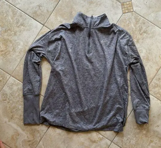 Nike  women’s large grey drifit long sleeve quarter zip