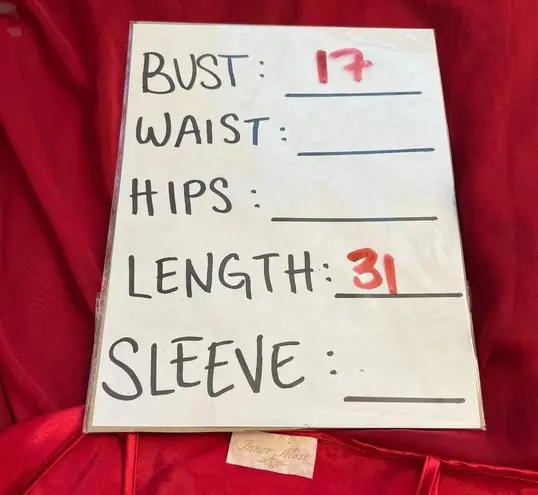 Inner Most Vintage USA Made Red Silky Sheer Babydoll Top Lingerie Medium