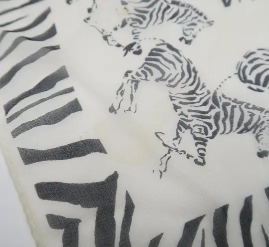 Vintage Running Zebras Sheer Chiffon Square Scarf Wraps