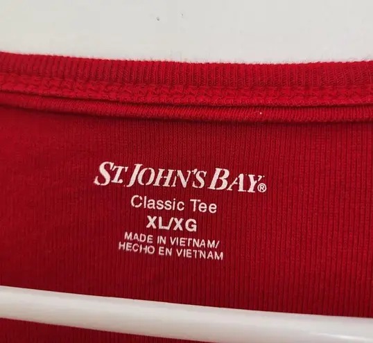 st. john's bay red long sleeve shirt