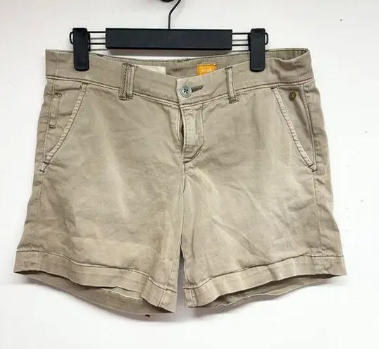 Pilcro and the Letterpress Shorts No. 26 Fit Hyphen Khaki Cotton Spandex Anthro