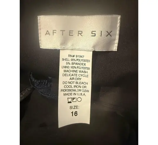 NWT After Six One Shoulder Spaghetti Strap Lux Velvet Maxi Dress Pockets 16 Blue