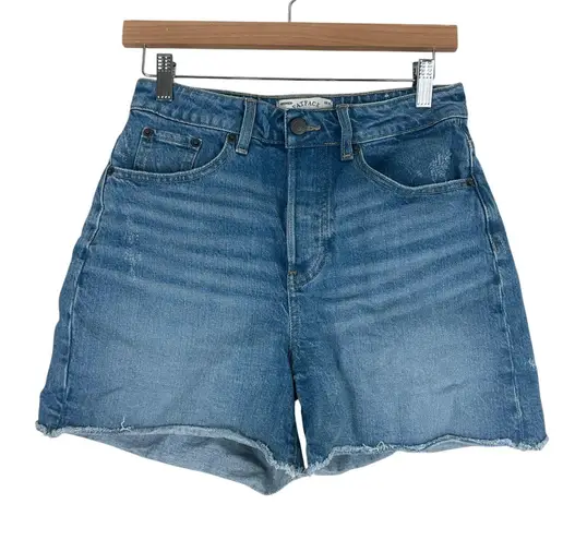Fat Face Jean Shorts Womens US 4 Medium Wash Denim Stretch Cut Off Casual 90s Blue