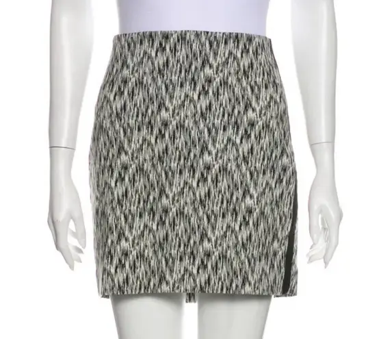 Sandro Cream & Black Silk Pencil Skirt Size 3