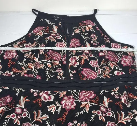 BCX Dress Black and Floral Spaghetti Strap Size 24W NWT