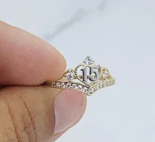 10k Gold Ring Sweet 15 Crown