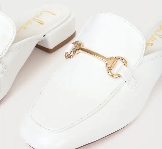 Lulus Renae White & Gold Slide