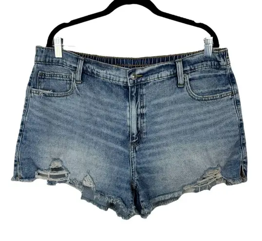 Aerie  Daydream Denim Shorts Sz XL Distressed Light Wash Stretch Jean Short
