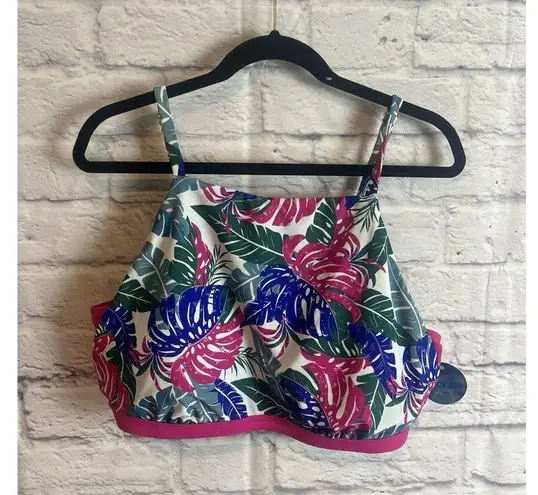 Decree Women’s NWT Tropical Print Tankini Top Beach Vacation Summer Size 2X