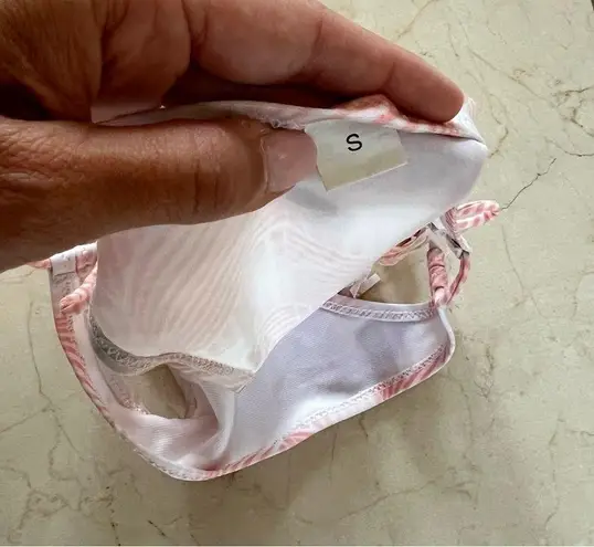 Pink Peach Geometric Cheeky Brazilian Bottoms Sz Small NWOT