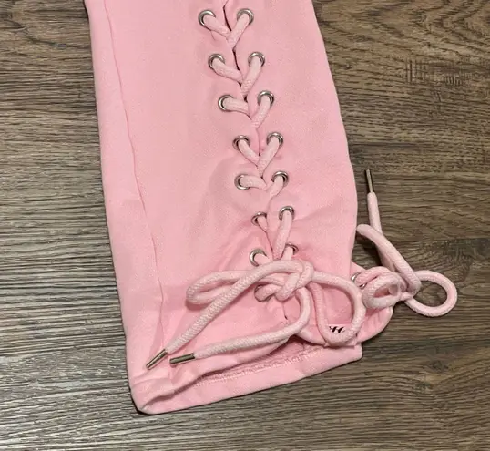 Hidden Cult Lace Up Wynn Sweat Pants Bubblegum Pink Size X Small
