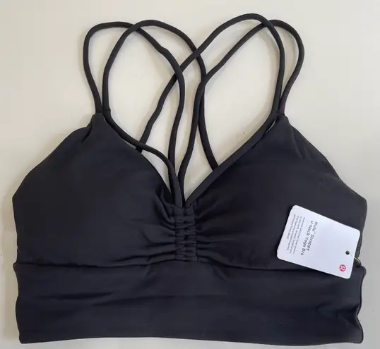 Lululemon Nulu Strappy V-Neck Yoga Bra Black Size 4