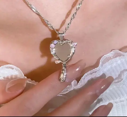 18K Sliver Plated Pendant Neckalce Silver