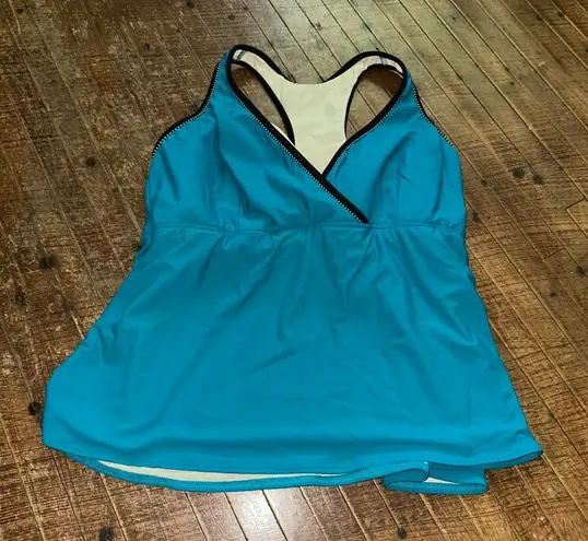 MiracleSuit blue modest 24W cruisewear tankini top