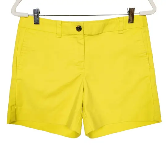 BODEN Yellow Chino Shorts Flat Front 4 Pockets 4.5" Inseam Women's UK 12 US 8