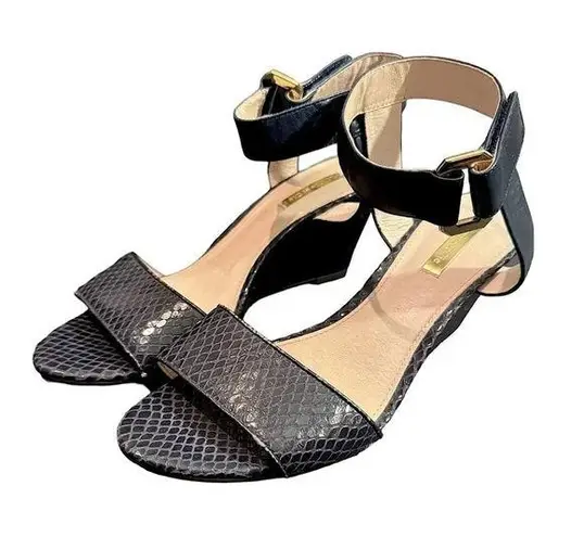 Louise et Cie Navy Blue Strappy Wedge Heel Sandals size 9