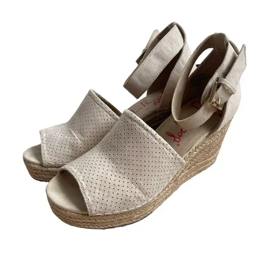 Jellypop Women’s Ravishing Espadrille Platform Wedges Sandals Size 8.5 Peep Toe