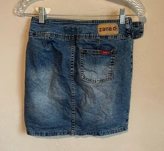 Zana Di Vintage Y2K 90s Belted Denim Mini Skirt