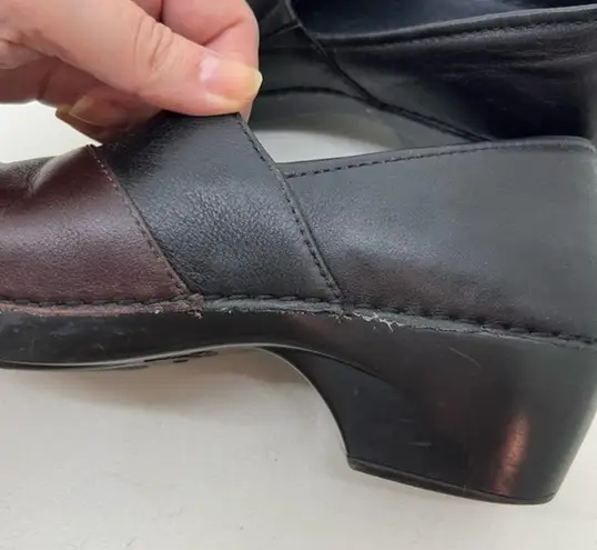 Dansko tenley Women's Brown Black Slip On Clogs Mules nursing Size 41 / US 10.5