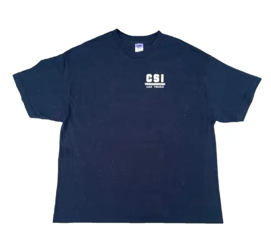 Alstyle Vintage CSI Las Vegas Navy Blue Graphic T-shirt