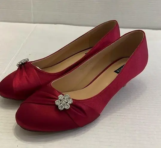 ERIJUNOR Women Comfortable Low Heel Wedding Prom Shoes Sz Sz 11 >