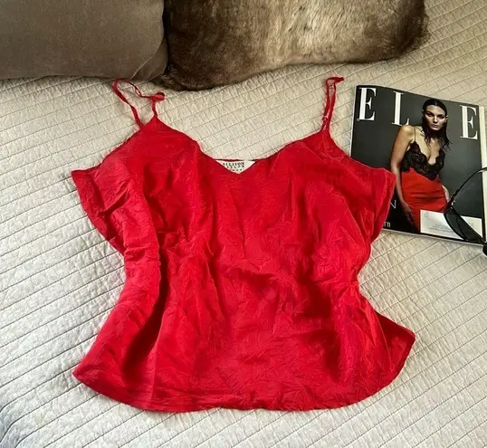 Allison Taylor woman VTG 80’s valentines red 1X 100% silk Cami tank top