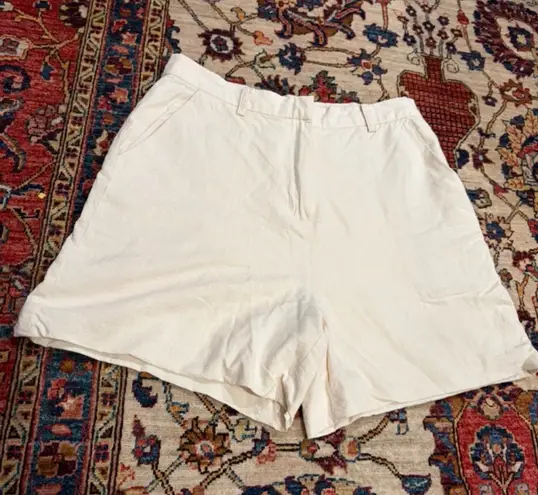 Sophie Rue Cotton Blend High Rise Shorts in Cream Women’s Size M