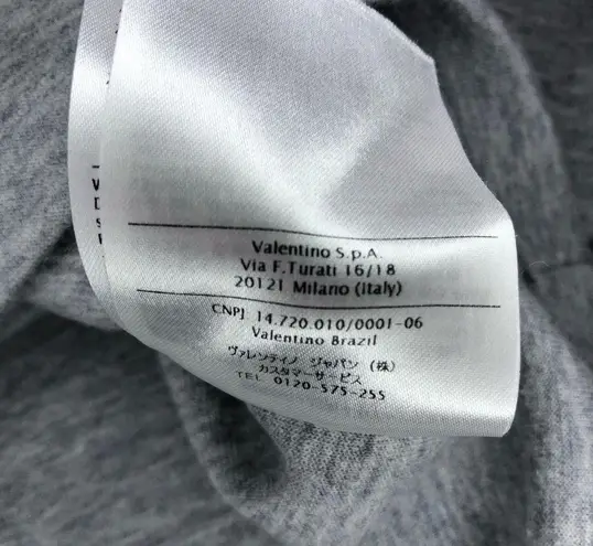 Red Valentino Sweatshirt Embroidered Sequins & Lace Bird & Floral Sz L EUC