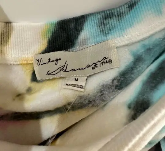 Vintage Havana TIE DYE COLD SHOULDER CROPPED SWEATER MEDIUM