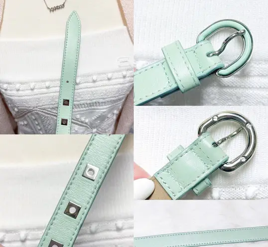 Proenza Schouler Authentic Mint Green Leather Women’s Waist Belt