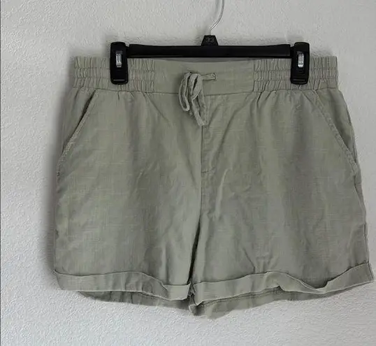 Como vintage Green Cargo Shorts Relaxed Fit Elastic Waistband