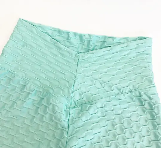 Booty By Brabants Chrome High Waisted Tik Tok Leggings: Seafoam Tiffany Green