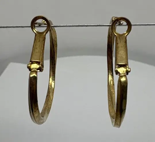 Y2K Gold Tone Hoop Earrings Women's Jewelry Classic Everyday Minimalist Style