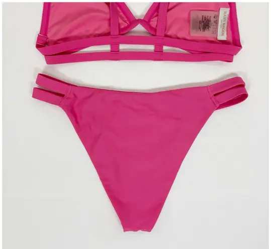 Ramy Brook Starla Bikini Top Dove Bikini Bottom Pink Size Medium