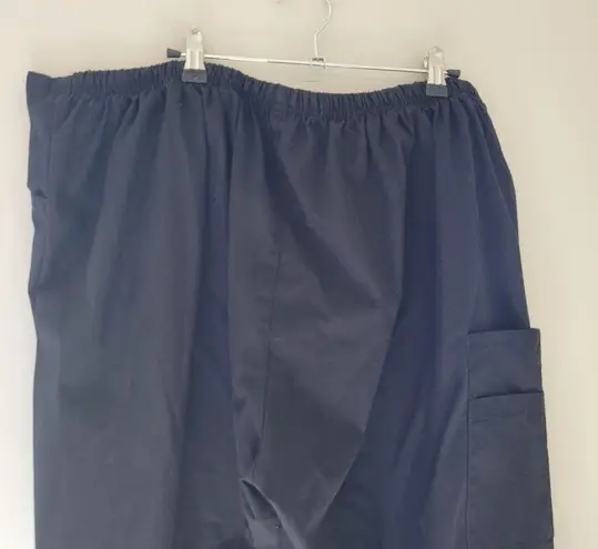 Spread Good Cheer Black Scrub Pants with Yellow Trim Size 3X