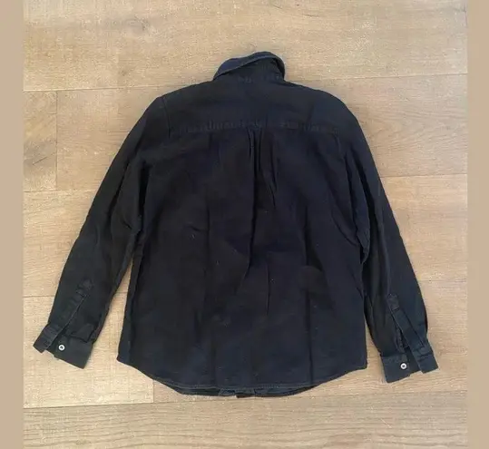 Jenni Kayne black long sleeve button down pocket cargo shirt