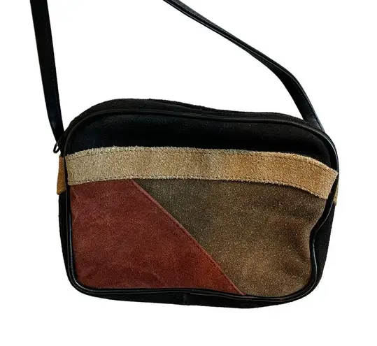 Suede Color Block Small Boho Crossbody