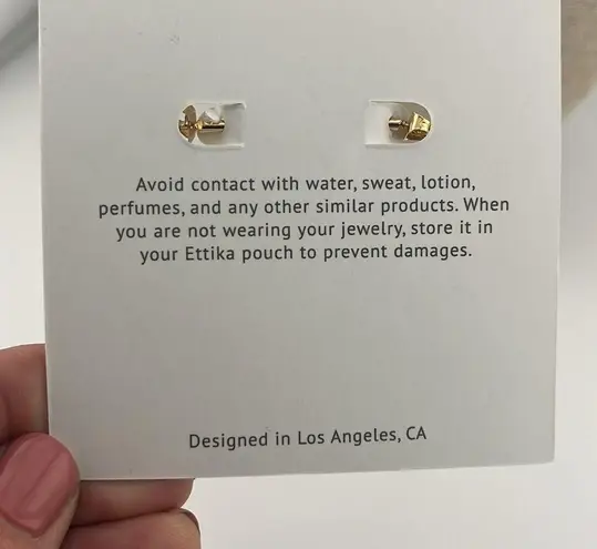 Ettika Nordstrom NWT Gold Geometric Earrings lightweight