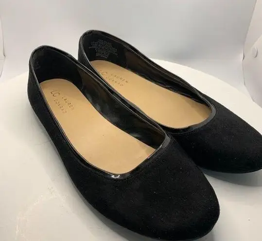 LC Lauren Conrad  Black Velvet Flat Shoe