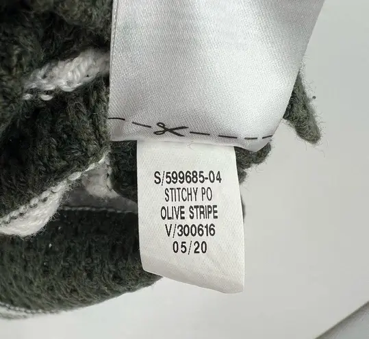 Old Navy  Women's Size XL Olive Green & White Striped Pullover Hi-Lo Sweater