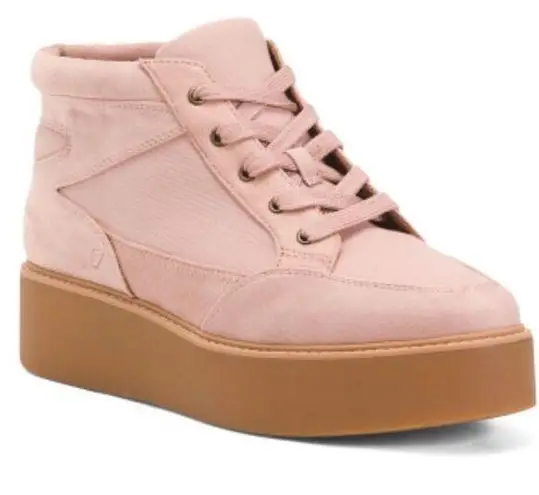 Zodiac  Siona Faux Suede Platform Booties Pink Nougat 7.5 NEW