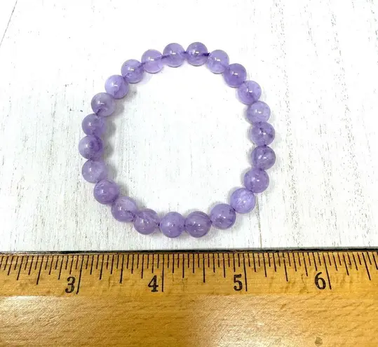 Amethyst beaded stretch bracelet, NWOT