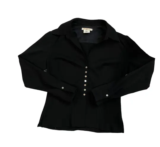 Vertigo Paris Vintage black snap button down top