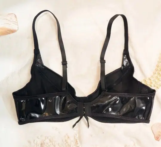 SheIn Black Leather Bra