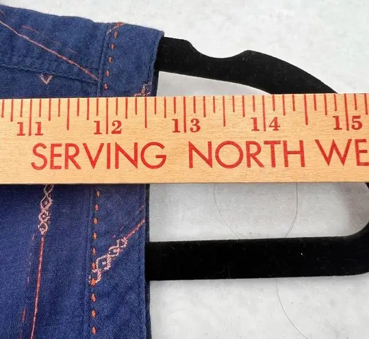 Toad & Co Organic Cotton Dress Womens S Indigo Ridge Sleeveless Button Up Pockets