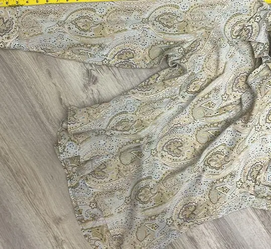 Elie Tahari Multicolor Paisley Print 100% Cotton Button Down Shirt Size XL