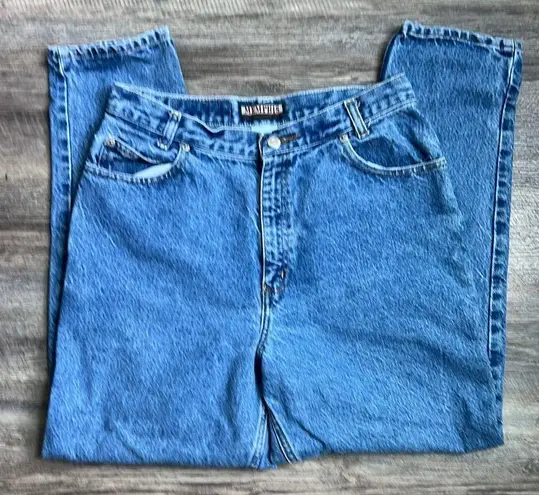 90s Memphis High Rise Tapered Leg Mom Jeans Size 12 Petite 💙 Blue