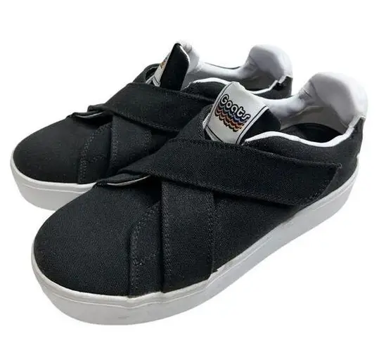 Goats Sneakers Womens Size 8 Black Canvas Crisscross Platform Shoes Black